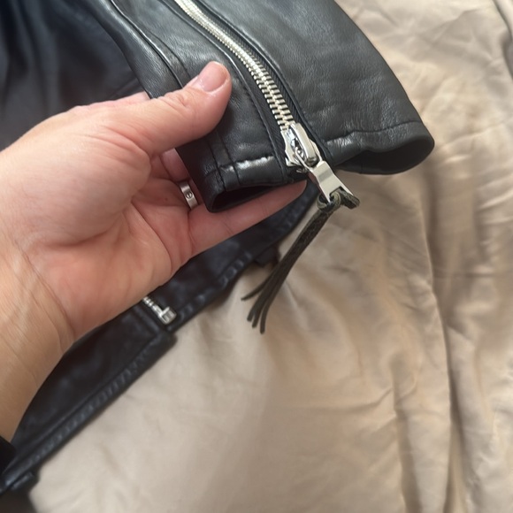 Leather biker jacket size m - Picture 4 of 6
